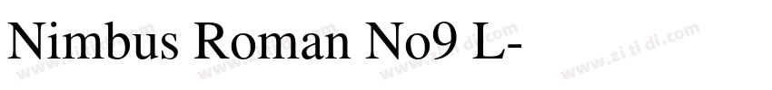Nimbus Roman No9 L字体转换